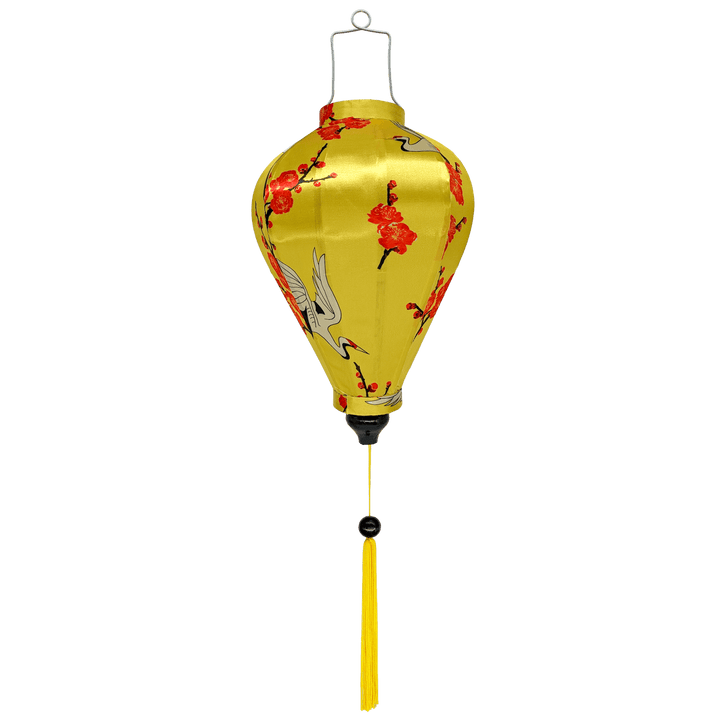 Balloon shape Vietnamese Lantern hand made in Hoi An with yellow tassel.