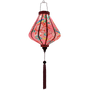 Glowing Teardrop shaped Vietnamese lantern.