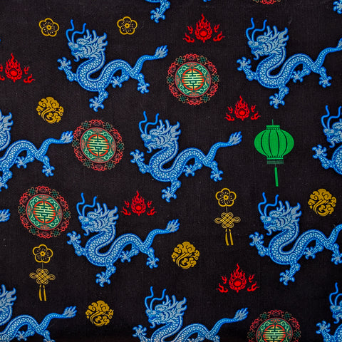 Blue Dragons on Black Lantern