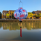 Exquisite koi fish and red lotus Vietnamese Hoi An lantern, blending traditional Vietnamese craftsmanship with a serene, artistic design.