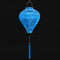 This blue jacquard silk balloon shape Vietnamese lantern is a perfect decorative piece for festive occasions, home decor, or cultural celebrations.