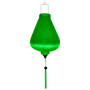 Plain green silk Vietnamese lantern handmade in Hoi An.