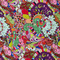 Polyester silk fabric featuring various colourful patterns and shapes used to create Vietnamese Hoi An Lanterns.