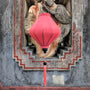 Coral Pink Poly Linen Lantern