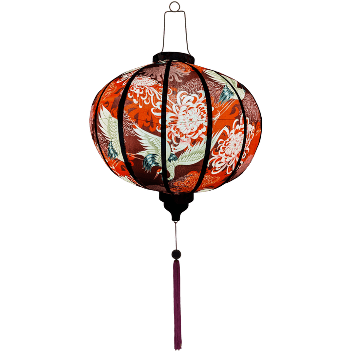 Glowing Vietnamese lantern.