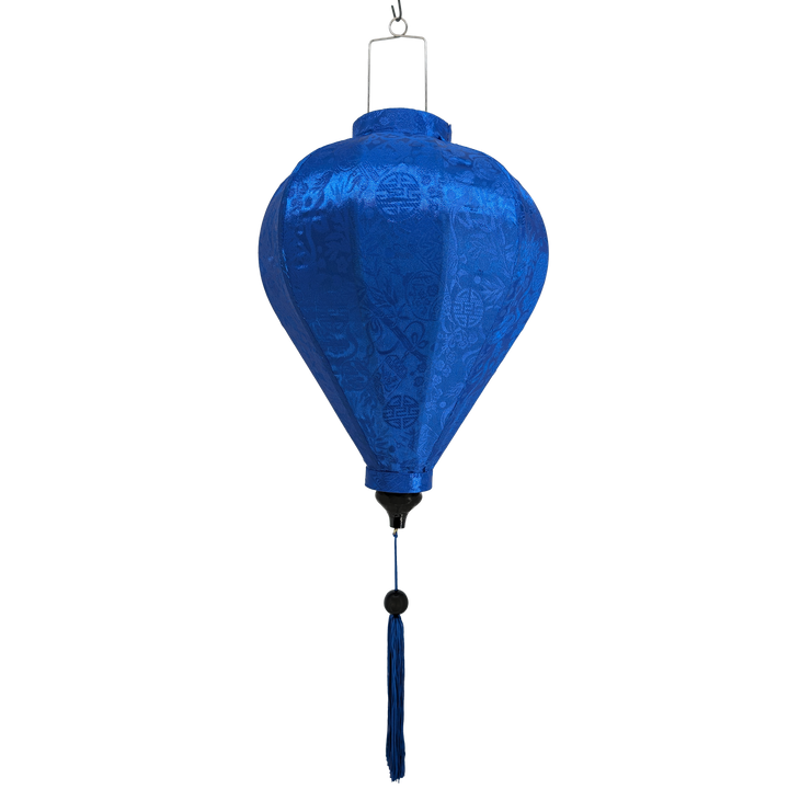 Jacquard Silk Dark Blue Lantern