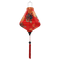 Teardrop shaped lantern with a red tassel.