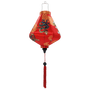 Teardrop shaped lantern with a red tassel.