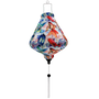 Teardrop shaped traditional Vietnamese lantern featuring, perfect for home, balcony, or festive decor.