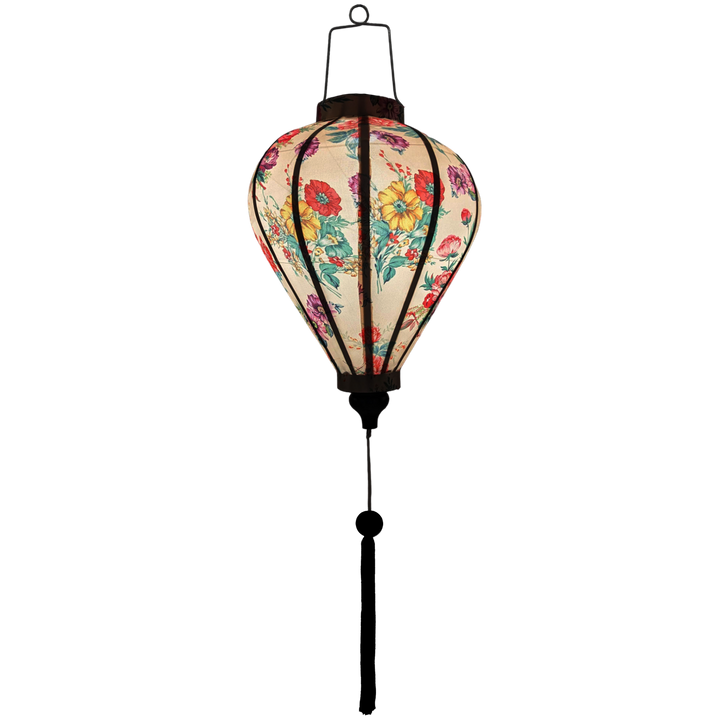 Glowing round Vietnamese Lantern.