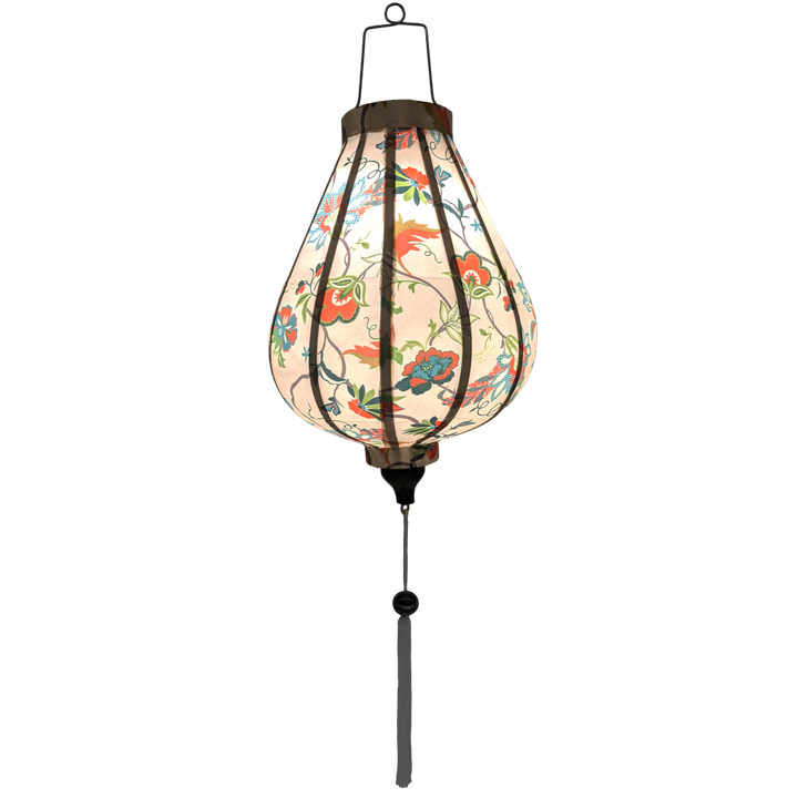Floral Print on Beige Lantern