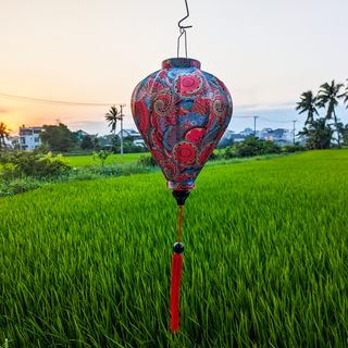 Geometric Paisley Red Lantern