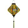 Glowing Lozenge shaped Vietnamese lantern.