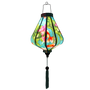 Glowing Vietnamese Hoi An lantern featuring goldfish and lotus flowers, perfect for garden decoration.