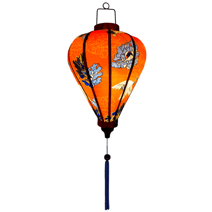 Glowing Balloon shape silk lantern.