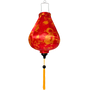 Red lantern with gold dragon design