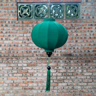 Green Poly Linen Lantern