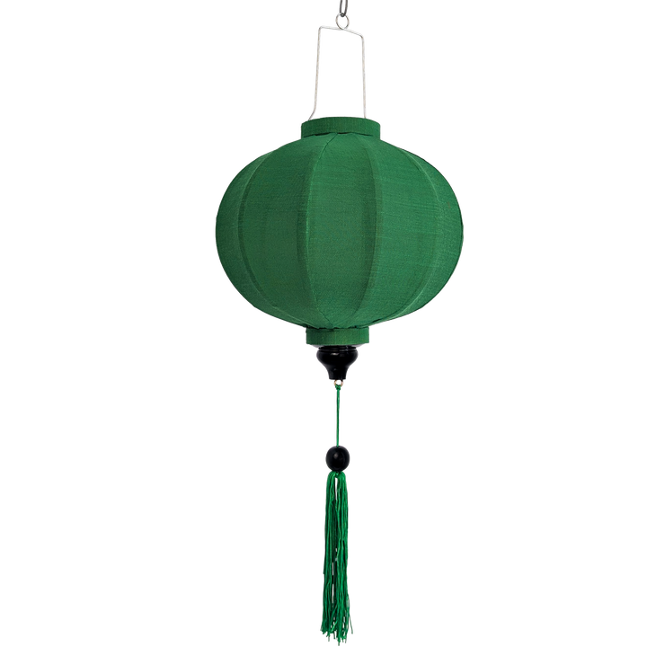 Green Poly Linen Lantern