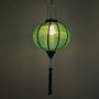 Green Poly Linen Lantern