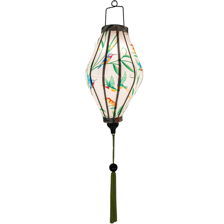 Hummingbirds on White Lantern