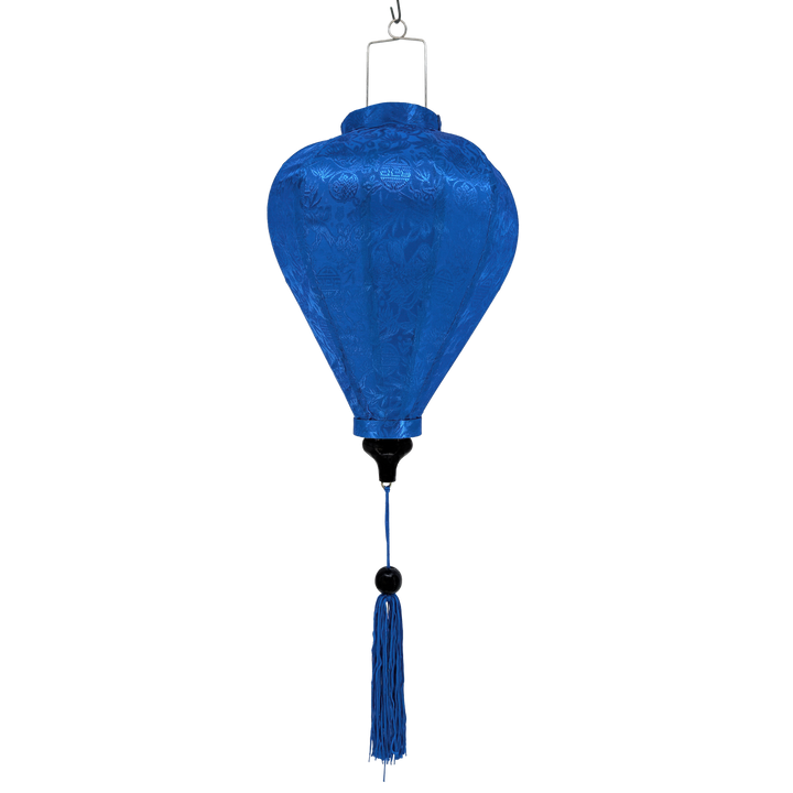 Jacquard Silk Dark Blue Lantern