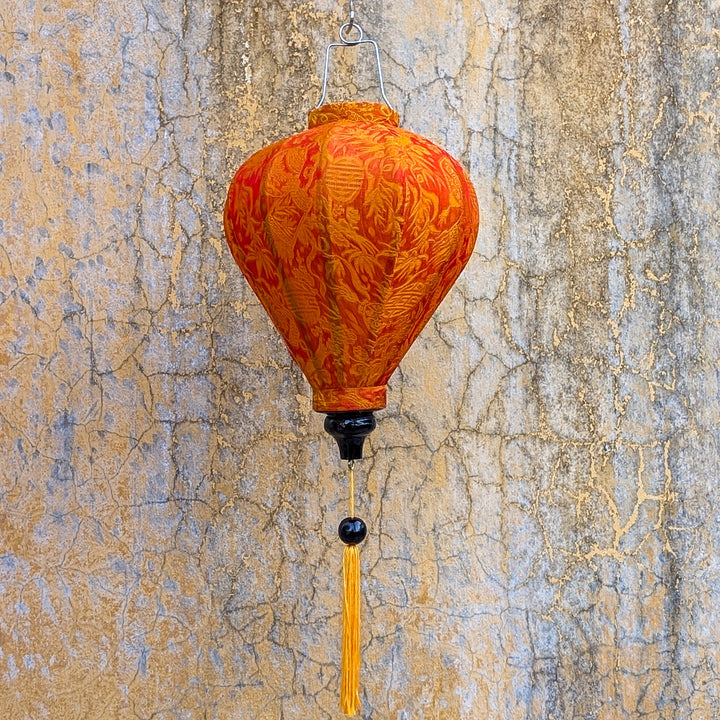 Jacquard Silk Orange Lantern