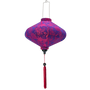 UFO shape Vietnamese Jacquard silk lantern.