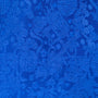 Dark blue Jacquard silk fabric with intricate pattern and sheen used to create Vietnamese silk lanterns