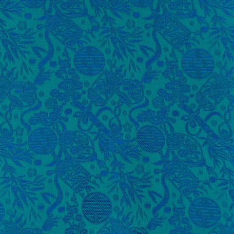 Jacquard Silk Teal Lantern