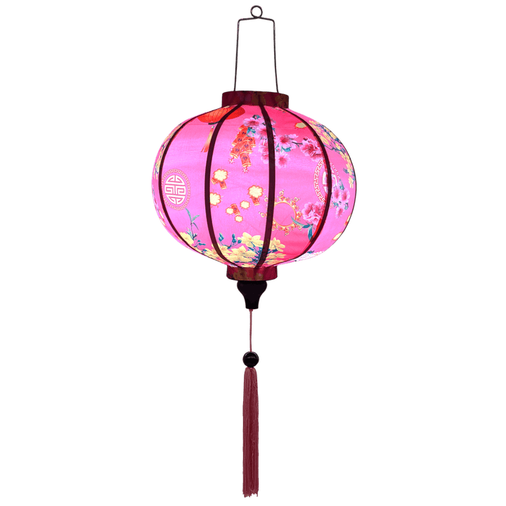 Lanterns & Cranes on Pink