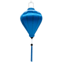 Balloon shape Vietnamese silk lantern in blue plain silk.
