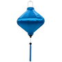 Lozenge shape Vietnamese silk lantern in plain silk blue colour.