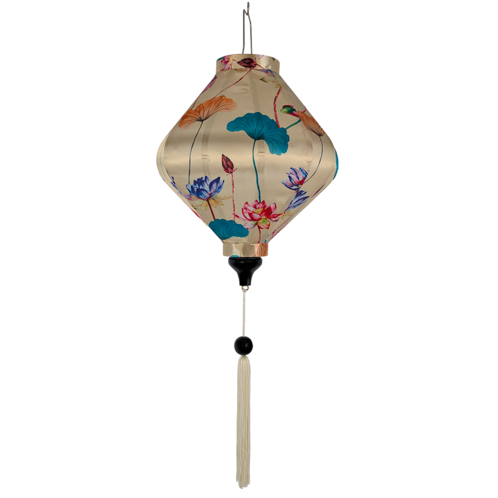 Lotus Flowers Illustration on Cream