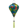 Balloon Vietnamese Lantern with bright neon green tassel.
