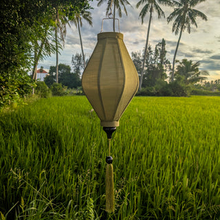 Olive Green Poly Linen Lantern