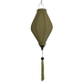 Olive Green Poly Linen Lantern