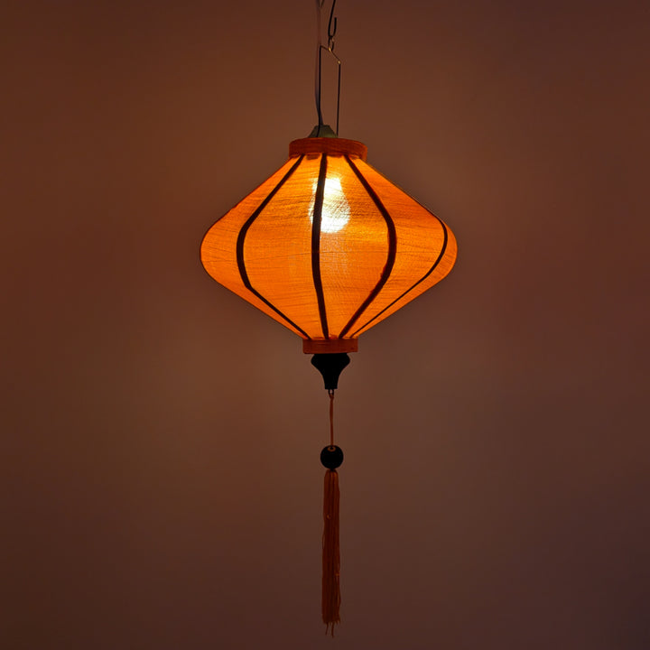 Orange Poly Linen Lantern
