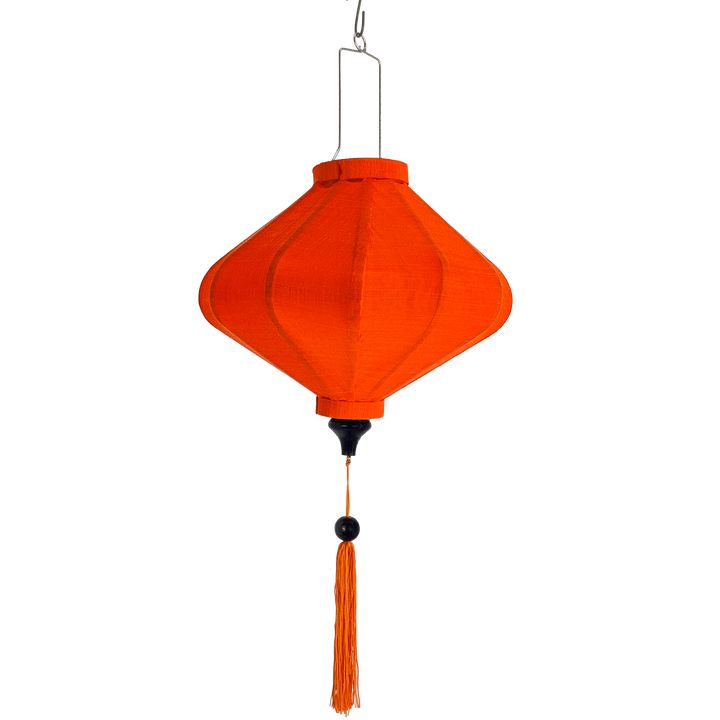 Orange Poly Linen Lantern