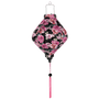 Lozenge shape Vietnamese lantern with pink tassel handmade in Vietnam.