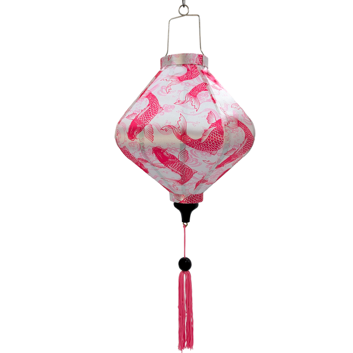 Pink Koi Fish & Swirls Lantern