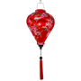 Decorative red lantern with floral patterns