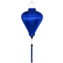 Balloon shaped lantern hand made with plain blue silk fabric.