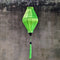 Lime green plain silk Vietnamese lantern handmade in Hoi An, Vietnam. 