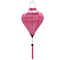 Handmade Balloon shaped Hoi An silk lantern with pink tassel in soft pink, traditional Vietnamese decor for warm ambient lighting.