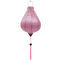 Garlic shape plain silk light pink Vietnamese Hoi An lantern for sale.