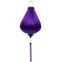 Garlic shape dark purple plain colour Vietnamese lantern hand made in Hoi An.