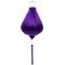 Garlic shape dark purple plain colour Vietnamese lantern hand made in Hoi An.