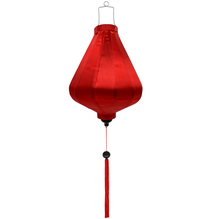 Teardrop Hoi An Lantern with red tassel.