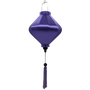 Lozenge shaped light purple plain silk Hoi An Vietnamese Lantern.