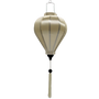 Balloon shape Vietnamese silk lantern made with cream plain silk fabric, steel and bamboo.
